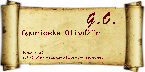 Gyuricska Olivér névjegykártya