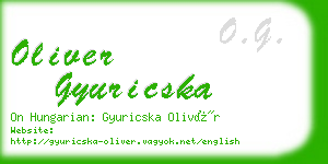 oliver gyuricska business card